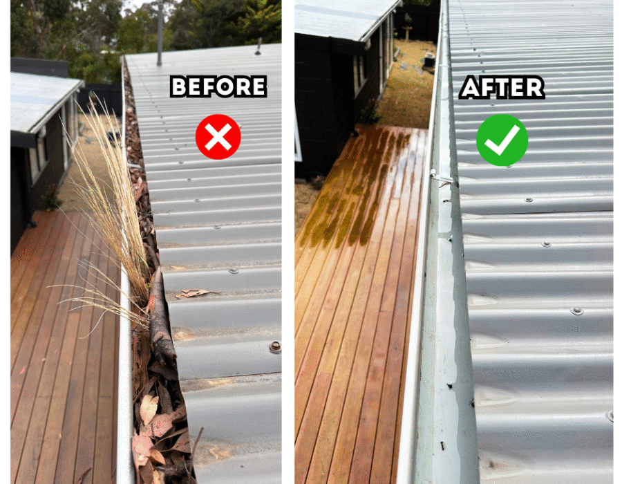 Thorough gutter and downpipe cleaning Removal of leaves, dirt, moss, and debris Inspection for blockages and gutter wear Roof debris removal (optional add-on) Affordable rates with free quotes