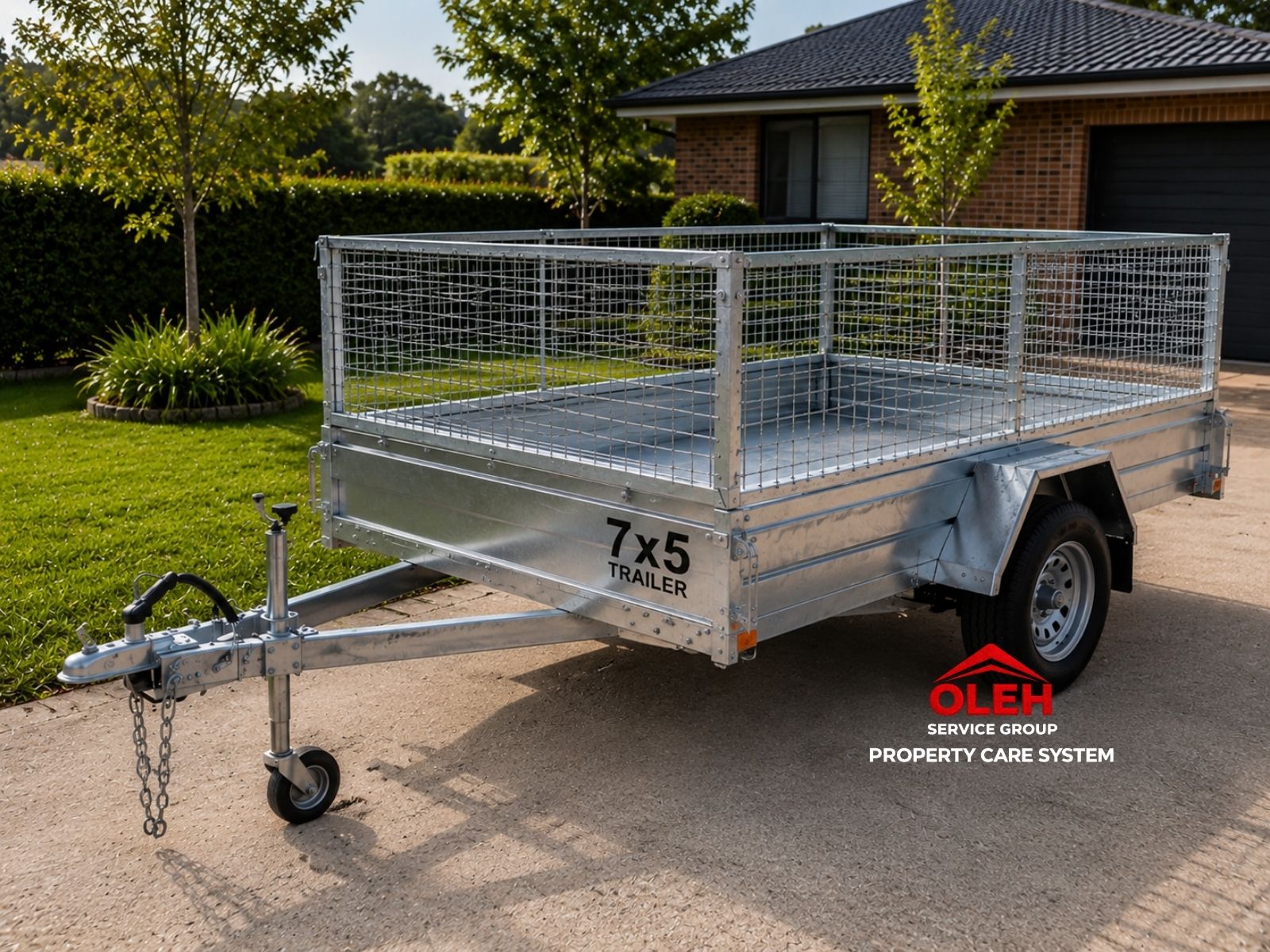 7x4 trailer hire Hobart Kingston Tasmania Oleh Service Group