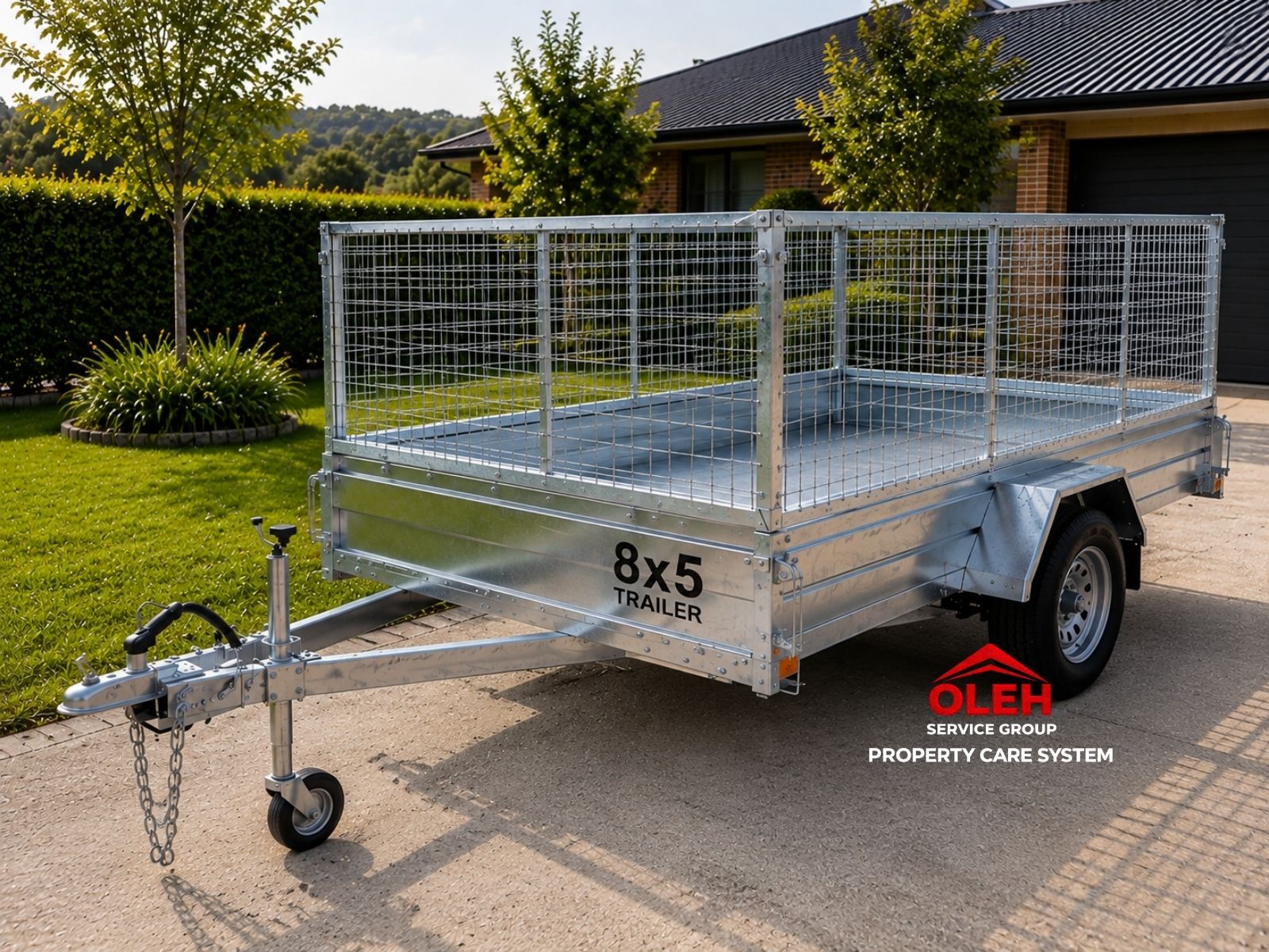 8x5 trailer hire Hobart Kingston Tasmania Oleh Service Group