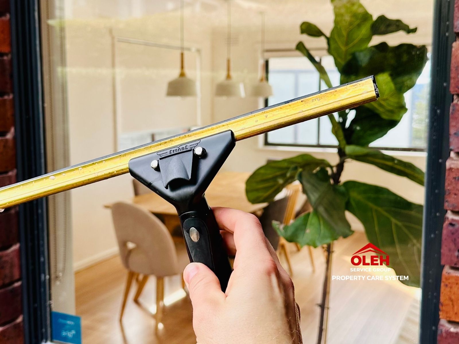Clean interior window after professional window cleaning in Hobart