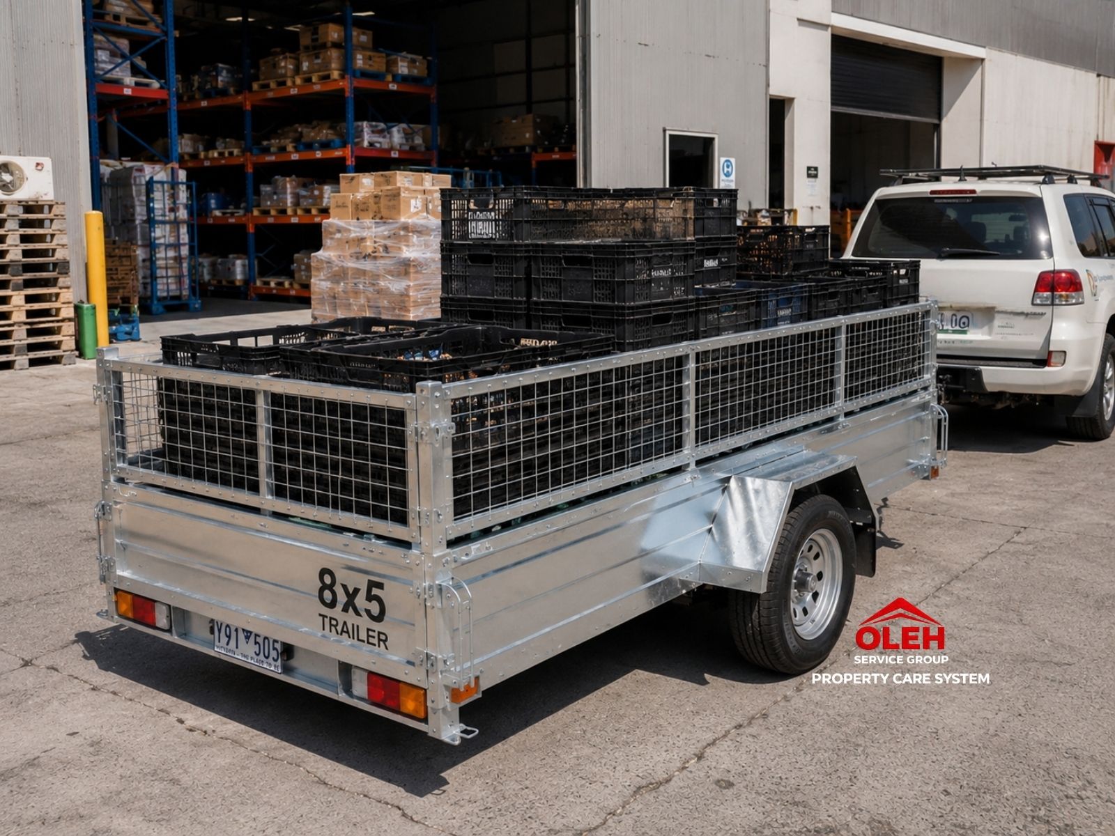 Commercial trailer hire Hobart business transport trailer