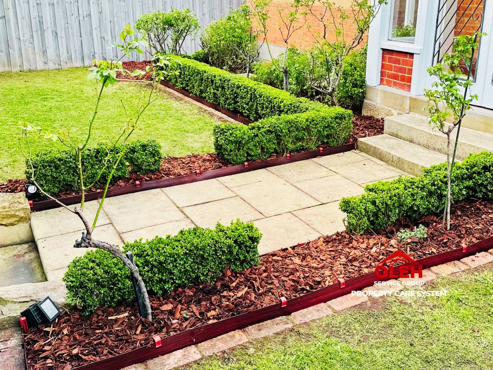 Finished landscape garden with mulching in Hobart and Kingston