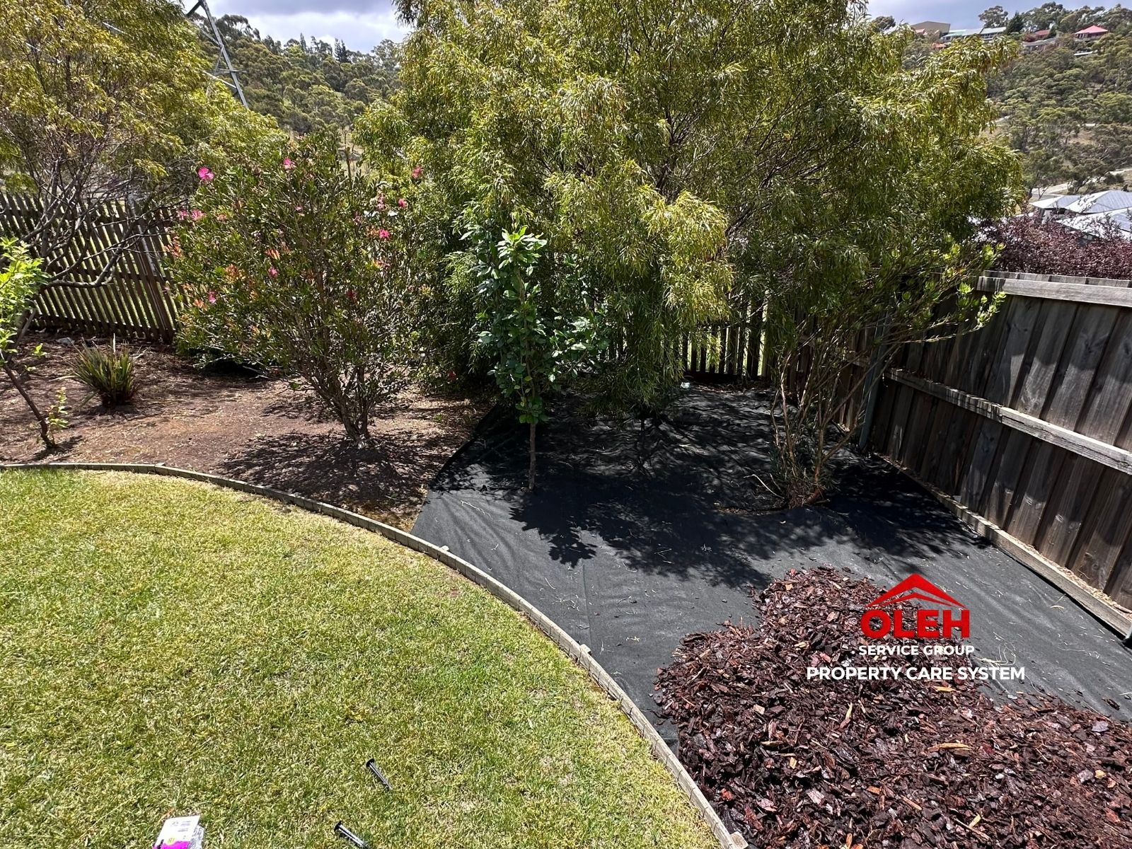 Garden bed cleared and prepared for landscape improvement in Hobart Tasmania