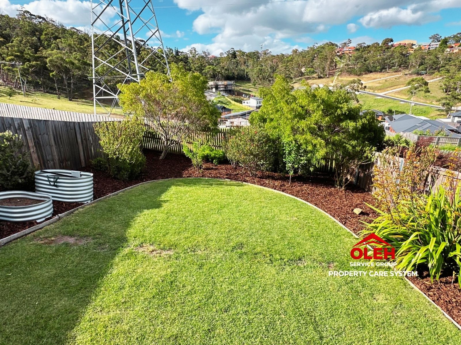 Finished landscape improvement and mulching in Hobart and Kingston