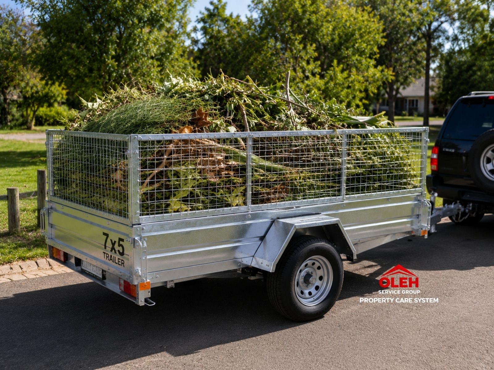 Garden waste trailer hire and green waste transport Hobart Tasmania