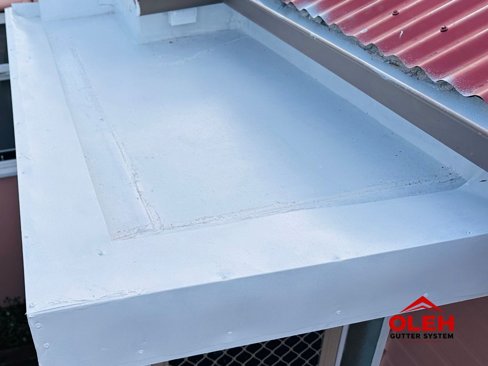 Completed gutter restoration after repair and drainage work in Hobart Tasmania