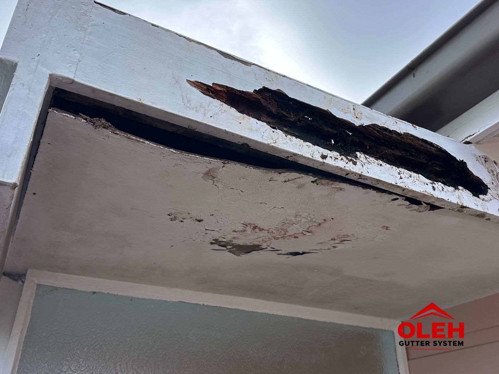 Rotted timber caused by gutter water damage in Hobart