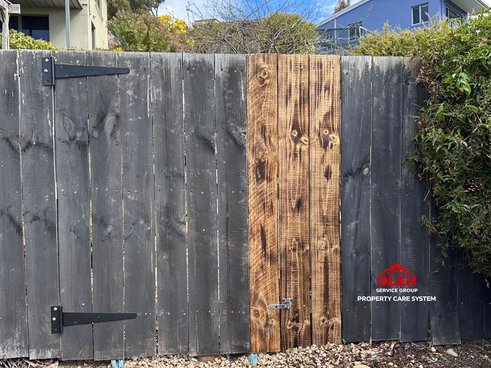 Timber fence and gate repair by Oleh Service Group in Hobart